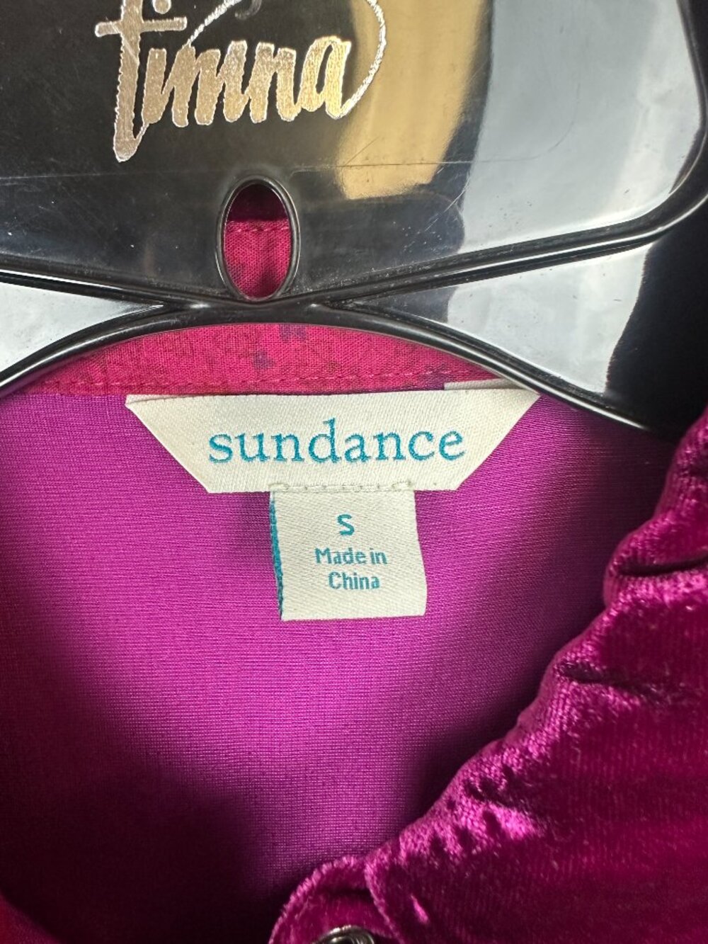 Sundance Cassity Velvet Shirt Retail $178 Color is Redbud Size Small Western - Picture 4 of 6